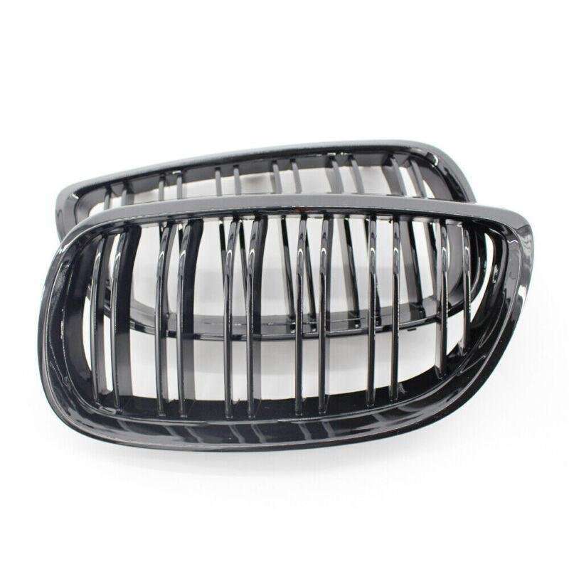 2X/Set Shiny Black Dual Slat Line Grille for BMW E92 E93 2 Door 06-10 Mesh Grill