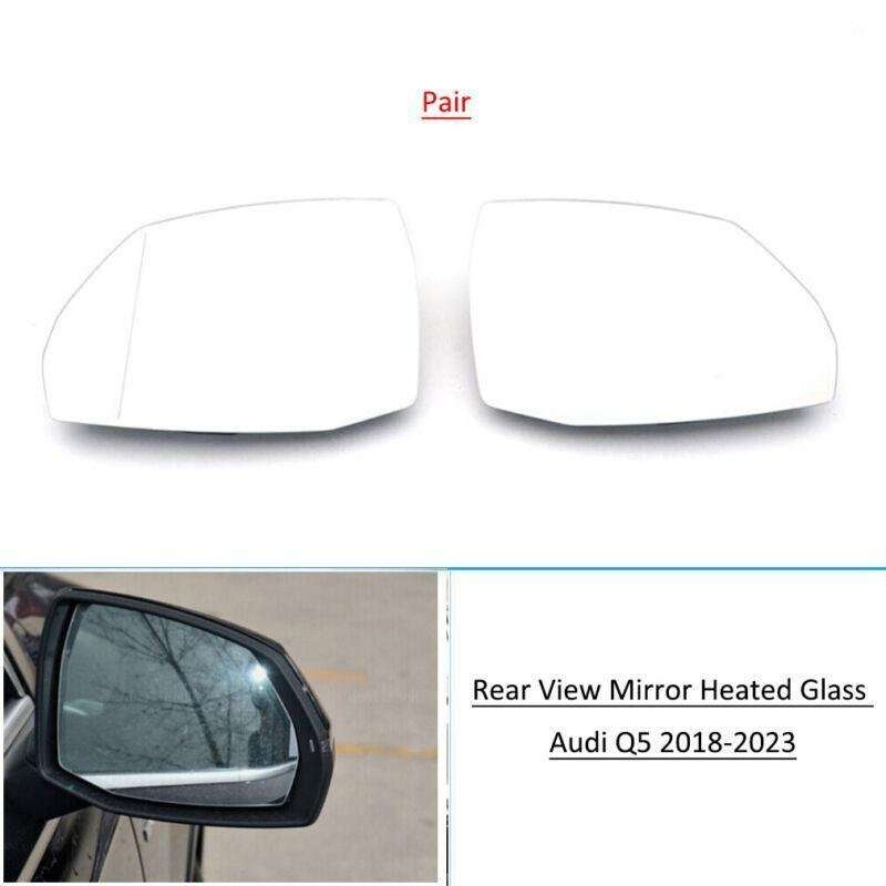 2pcs Mirror Glass Heated For Audi Q5 2018-2023 Q7 2017-2023 Right Left Side