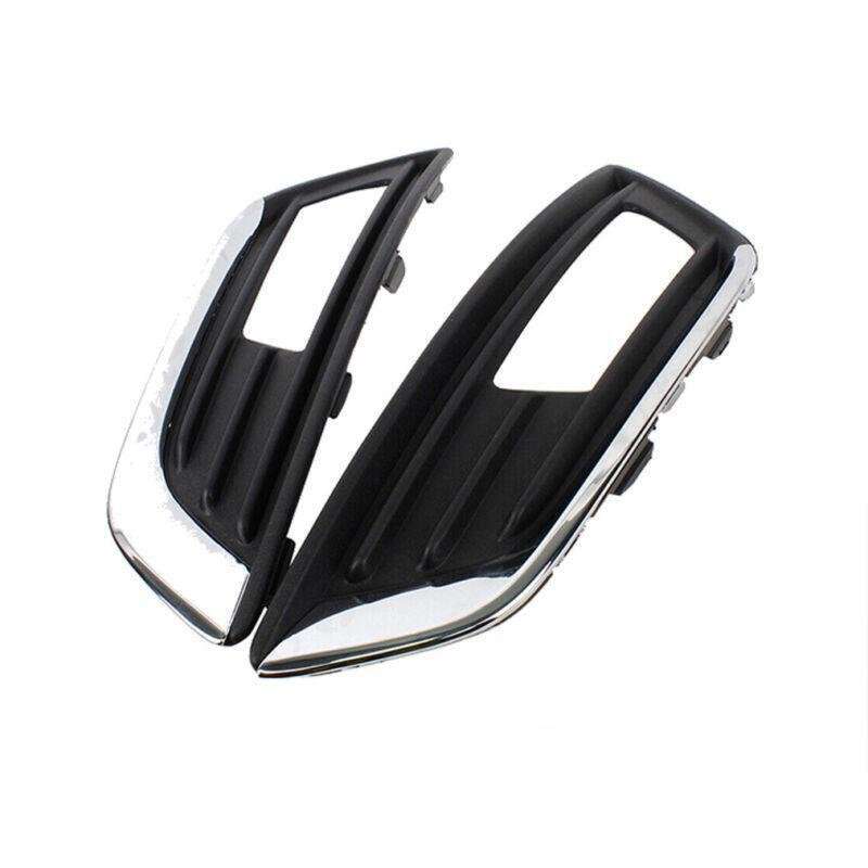 Pair Front Bumper Cover Fog Light Lamp Bezel Trim For Ford Focus 2015-2018