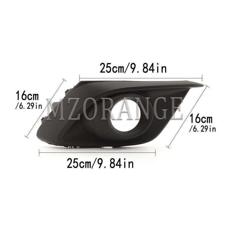 Front Bumper Left Right Side Fog Light Lamps Cover Bezels For Mazda 3 2014-2016