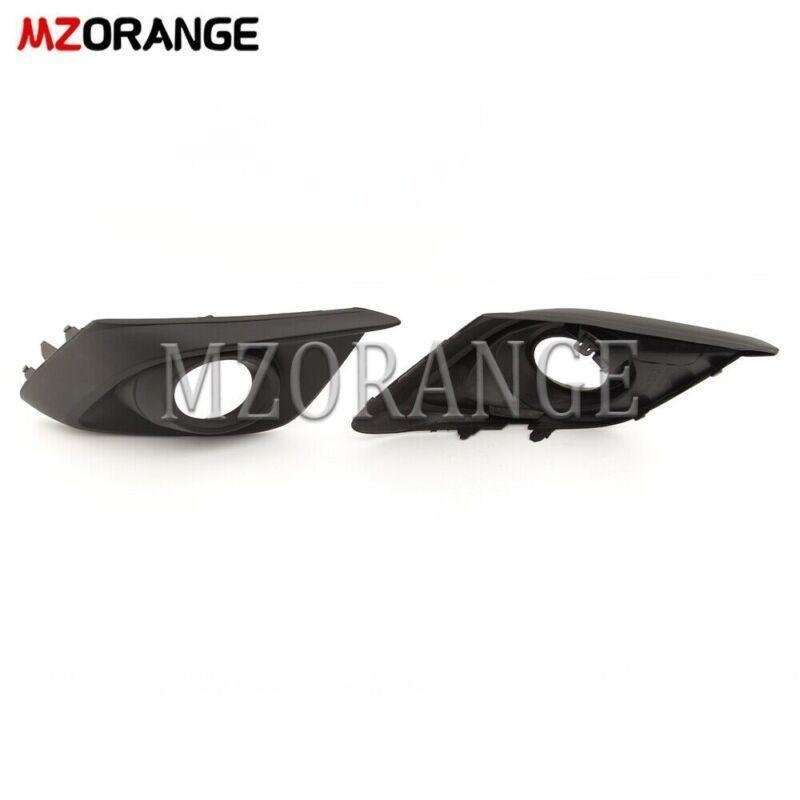 Front Bumper Left Right Side Fog Light Lamps Cover Bezels For Mazda 3 2014-2016