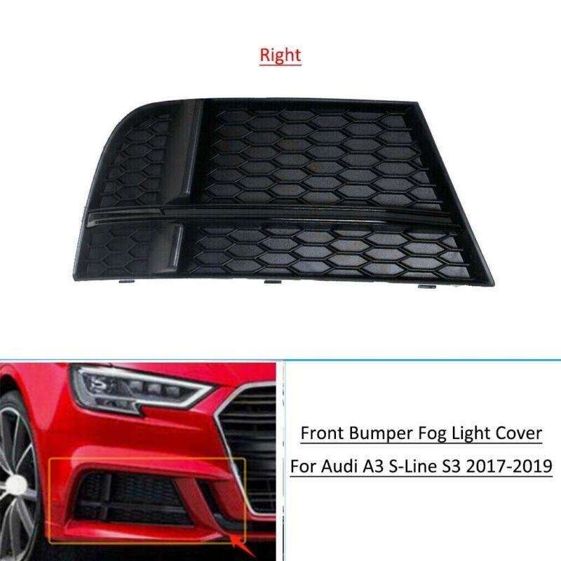 1pcs Front Bumper Fog Light Grille Cover For Audi A3 S-Line S3 17-19 Right Side