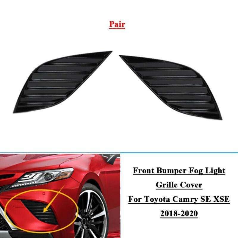 Front Bumper Fog Light Grille Cover For Toyota Camry 2018-2020 Left+Right Side