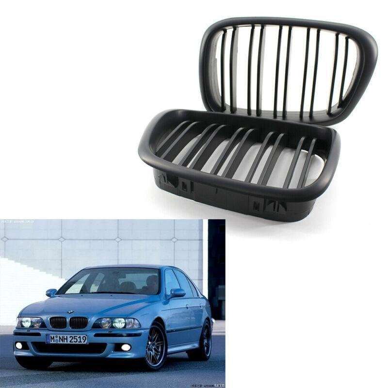 Pair of Matte Black Front Kidney Grille fit for BMW E39 5 Series 1999-2003
