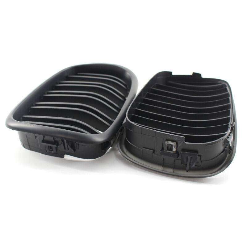 Pair of Matte Black Front Kidney Grille fit for BMW E39 5 Series 1999-2003
