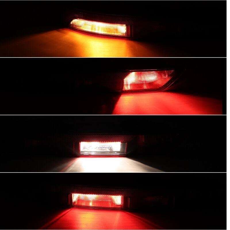 Left Bumper Light For Audi Q5 2017-2021 Tail Lower Rear Brake Lamp W/5 Bulbs Red