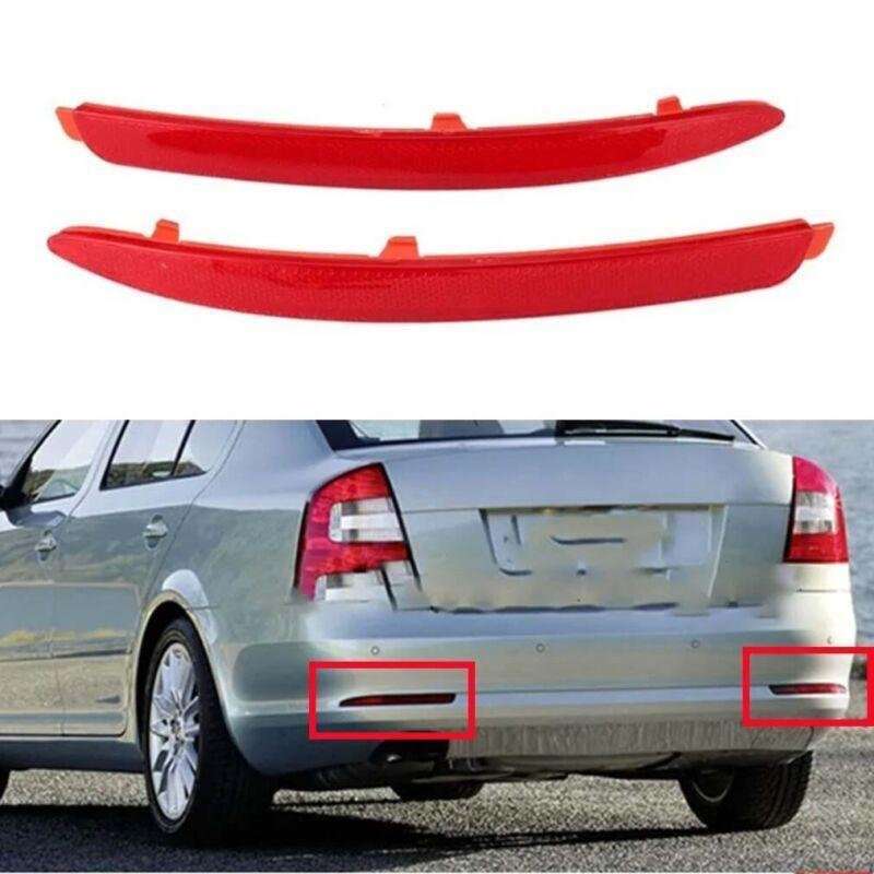For Skoda Octavia A5 A6 2010-2014 1 Pair Rear Bumper Reflector Light Brake Lamp