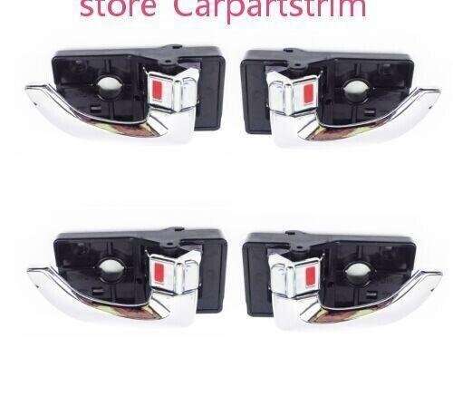 Set 4 Inside Interior Front Rear Door Chrome Handle for Hyundai Tucson 2005-2009