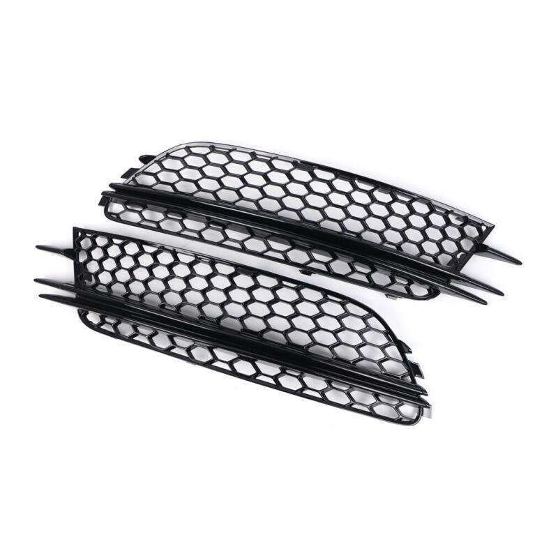 2x Front Bumper Fog Light Lamp Grille Covers For Audi A6 C7 Sedan 2012-15