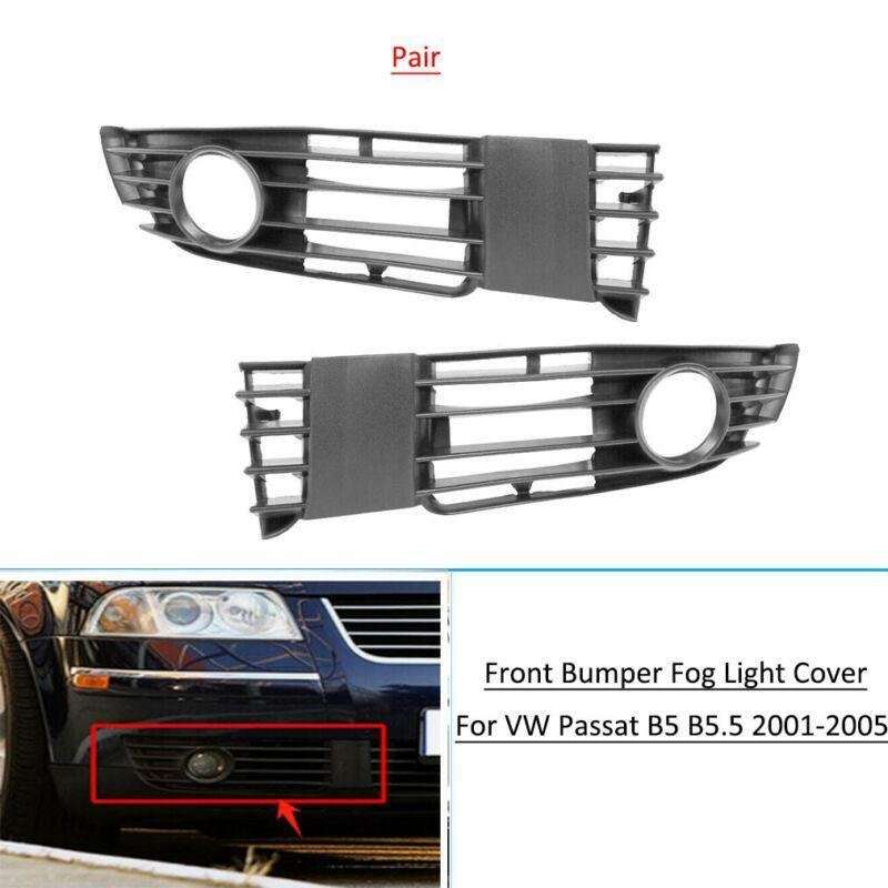 Front Bumper Fog Light Grille Fog Cover For VW Passat B5 B5.5 2001-2005 Pair