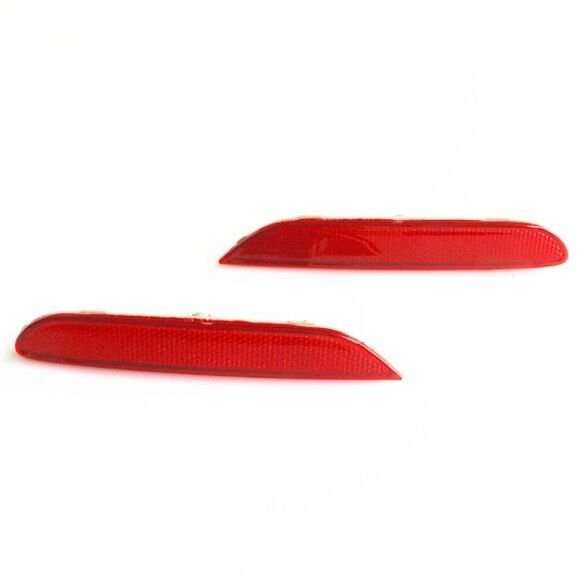 Pair Rear Tail Bumper Side Reflector Red Fog Lamp Light For QASHQAI 2014-2017