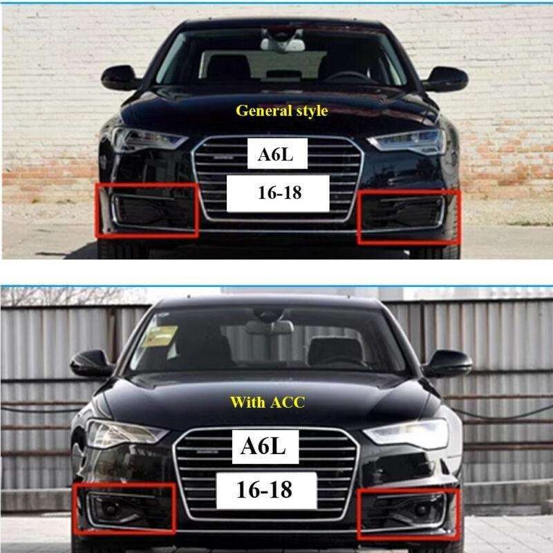 Front Bumper Lower Left Fog Light Lamp Grille For Audi A6L 2016-2018