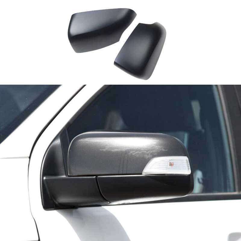 Matt Black Rear View Side Door Mirror Cover 2PCS Fit For Ford Ranger 2015-2022