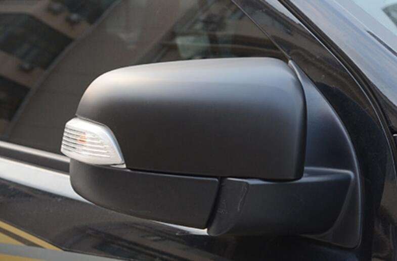 Matt Black Rear View Side Door Mirror Cover 2PCS Fit For Ford Ranger 2015-2022