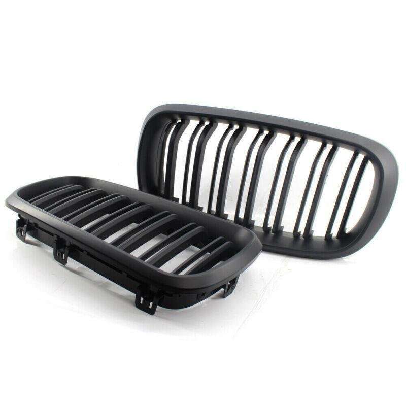 One Pair of Fit For BMW X5 F15 Matte Black Dual Slat M Look Front GRILLE 15-17