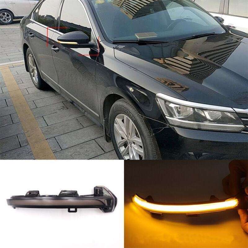 LH+RH Pair Rear View Door Mirror Turn Signal Lamp Light For VW Passat B8 15-19