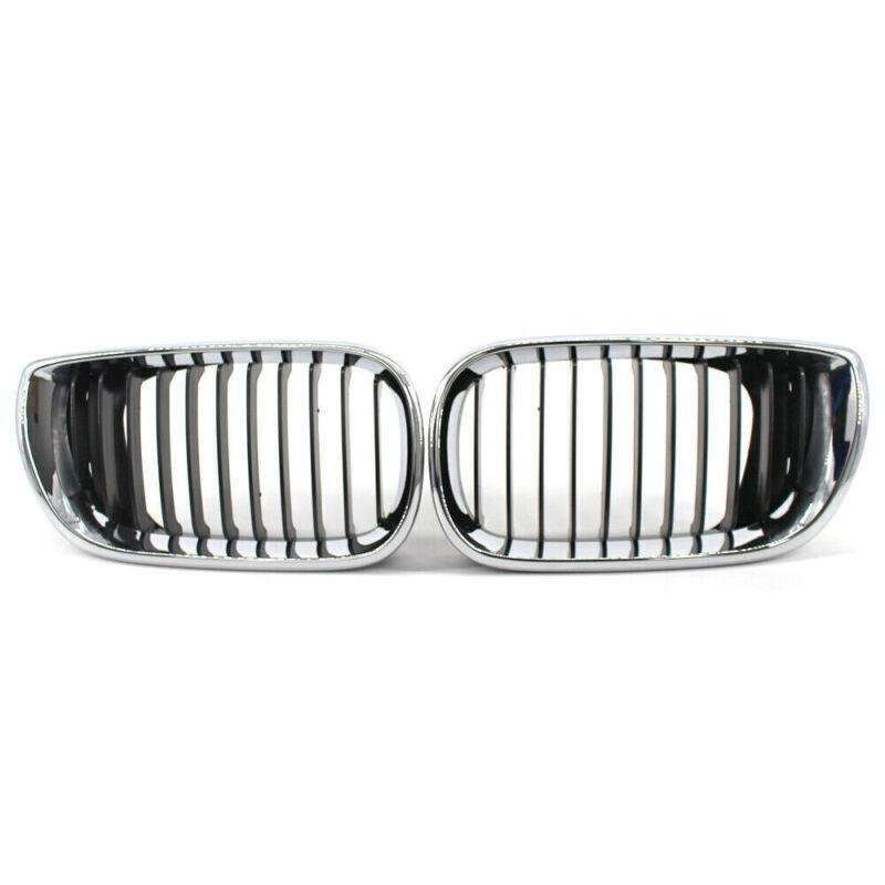 For BMW E46 Front Grille 02-05 3 Series 4 Door Gloss Kidney Style Half Silver