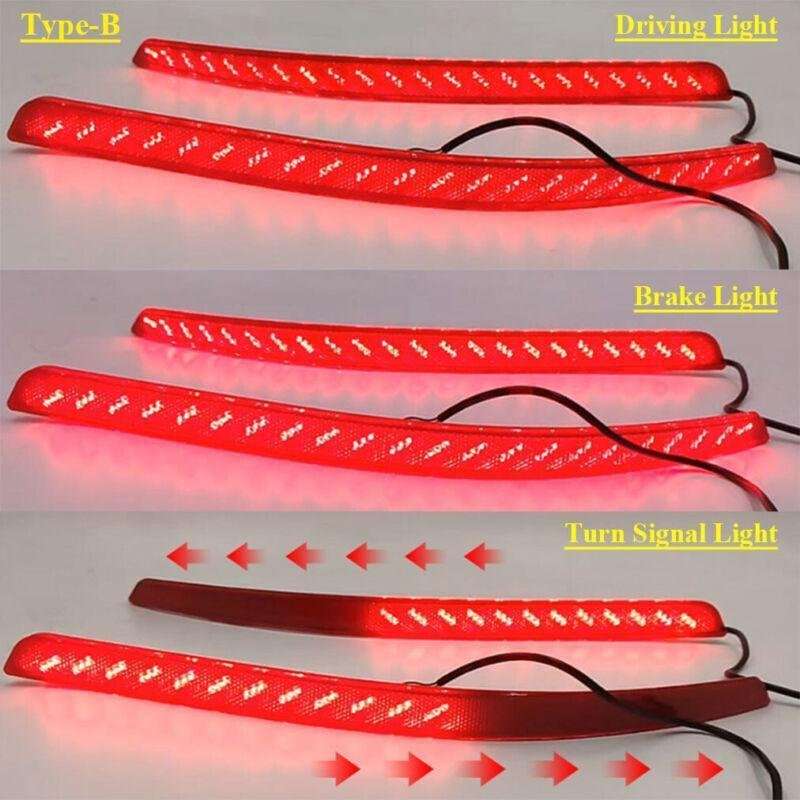 Rear Fog&amp;Brake Taillight Bumper Reflector Lights For Kia K5 2011-2013 Pair A