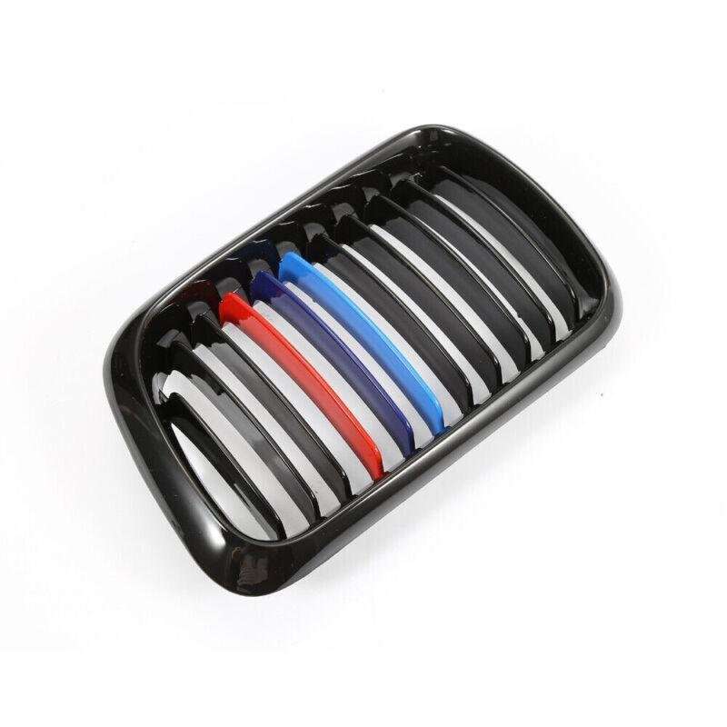 2Pcx Gloss Black M-Color Front Kidney Grille fit for BMW E36 3 Series M3 97-99