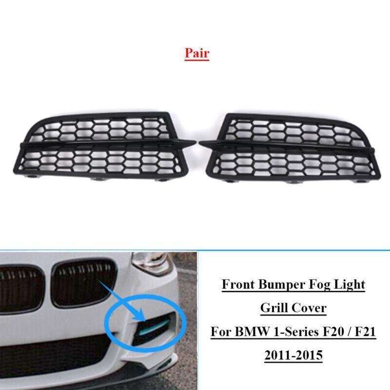 Front Bumper Fog Light Lamp Grille Trims For BMW 1-Series F20 F21 2011-2015 Pair