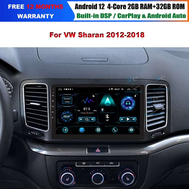 CarPlay Android Auto For VW Sharan 2012-2018 DAB Radio Head Unit WIFI GPS SatNav