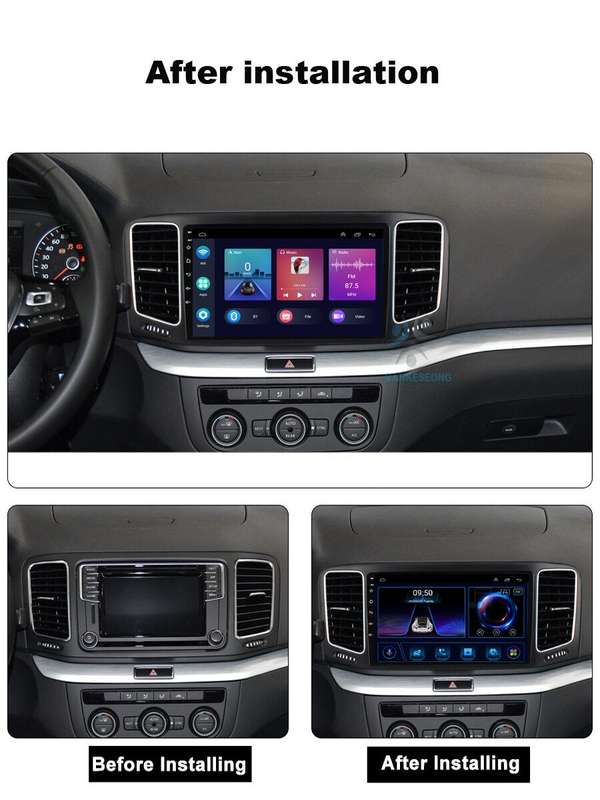 Car Radio For VW Sharan 2012-2018 Bluetooth Android 12 GPS Navigation Stereo DAB