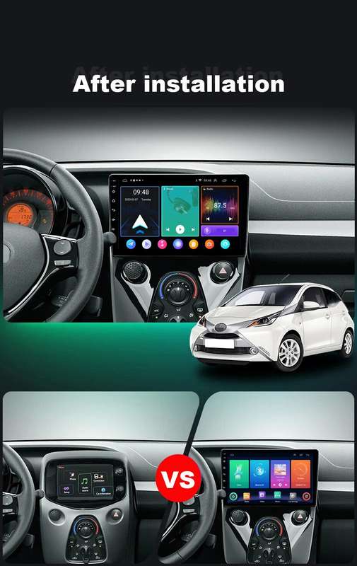 For Peugeot 108 2014-2021 CarPlay Android 13 Car Stereo GPS SatNav DAB Radio+OBD