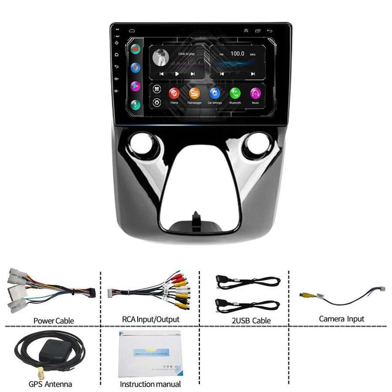 For Peugeot 108 2014-2021 CarPlay Android 13 Car Stereo GPS SatNav DAB Radio+OBD