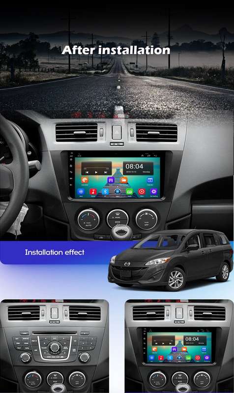 9" Android Auto CarPlay DAB Car Radio Head Unit GPS Stereo For MAZDA5 2010-2015