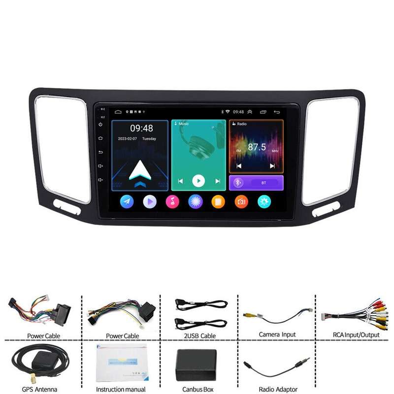 9" Android 12 32GB BT CarPlay Android Head Unit GPS Navi For VW Sharan 2012-2018
