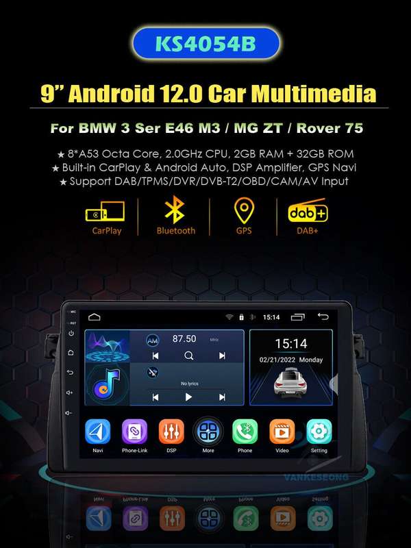 Android Auto Stereo for Rover 75 MG ZT DAB+ Car Radio Head Unit GPS SatNav Wifi