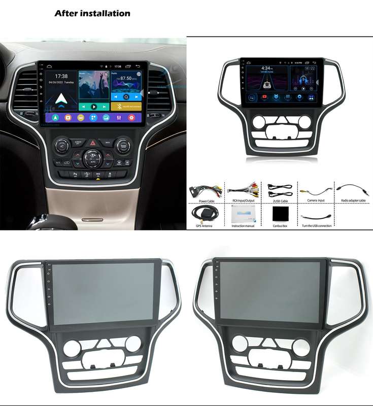 Car Radio For Jeep Grand Cherokee 2013-2020 Apple Carplay Android Auto Head Unit