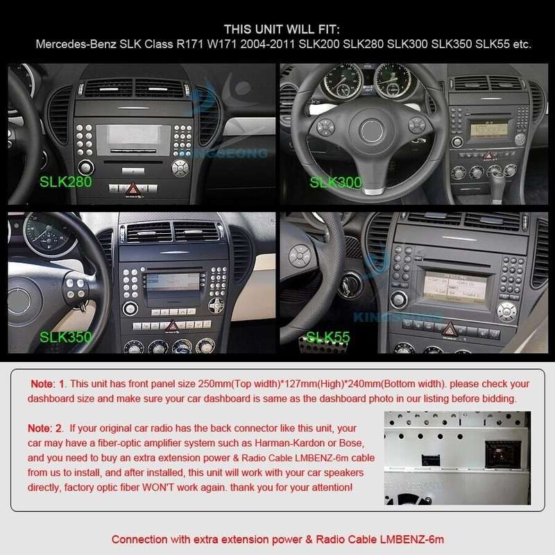 CarPlay Android12 Head Unit Car Stereo Radio GPS For Mercedes SLK R171 2004-2011