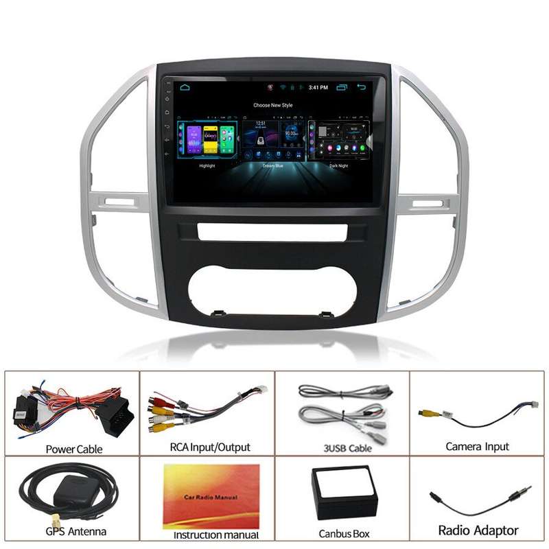 For Mercedes Vito W447 CarPlay Head Unit GPS Sat Nav Android 12 DAB+Radio Stereo