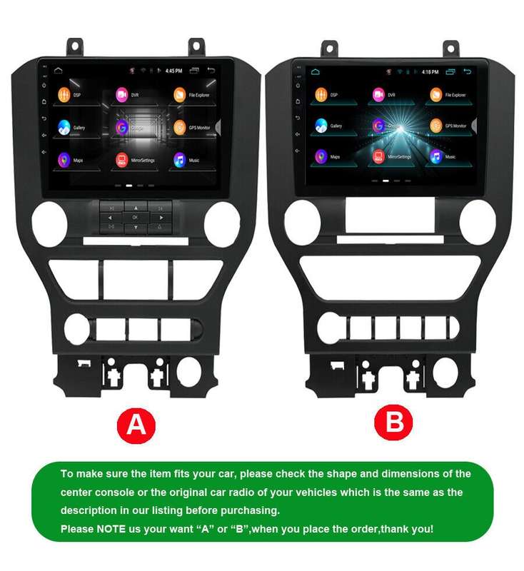 for Ford Mustang 2014-2021 Car Radio Head Unit GPS SatNav Android CarPlay Stereo
