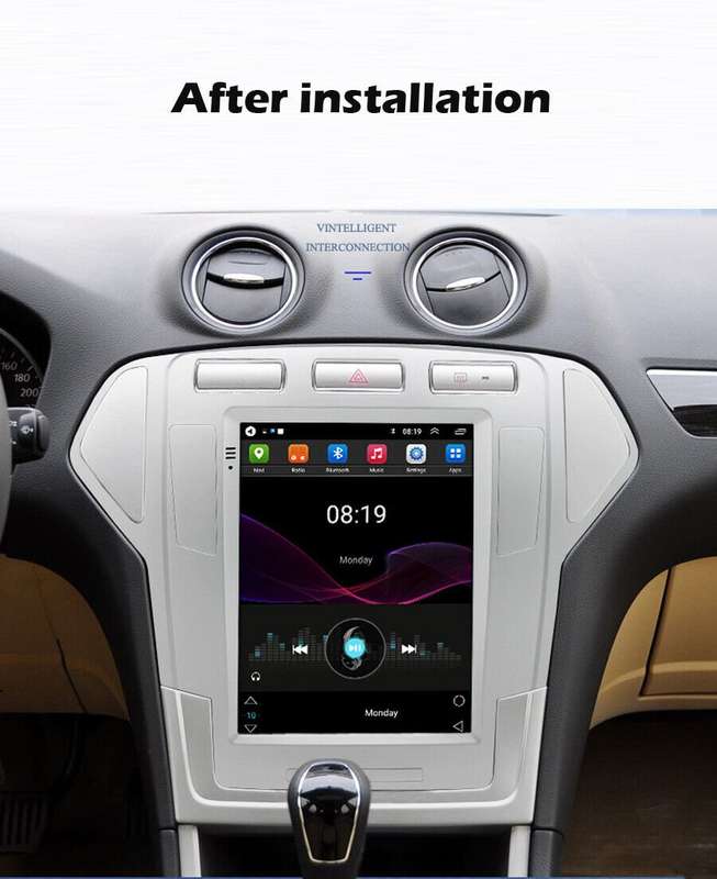 9.7" Android Radio DAB GPS Sat Nav CarPlay Stereo for Ford Mondeo MK4 2007-2010