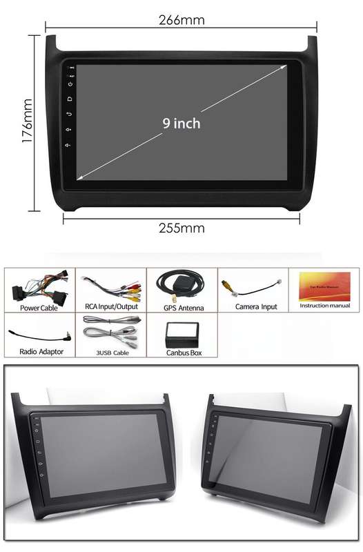 9" Car Radio For VW POLO 5 2008-2020 Android 12 CarPlay Stereo SatNav GPS BT DAB