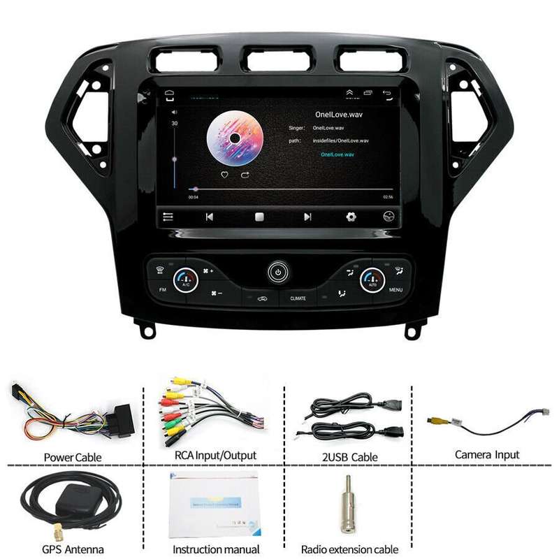 Wireless CarPlay Android Auto dab Radio Car Stereo GPS for Ford Mondeo 2007-2010