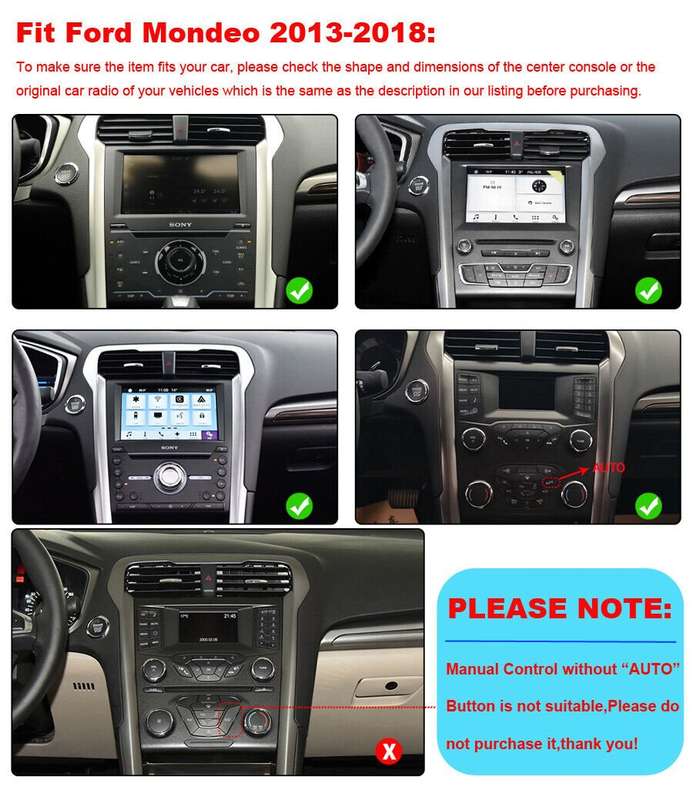 9"Android 12 Car StereoFor Ford Mondeo MK5 2013-2018 GPS Sat Nav DAB+Radio WiFI