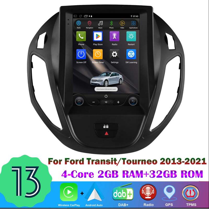 For Ford B-MaX Transit Tourneo 2013-2021 Car Stereo DAB+ Radio Navi Android Auto
