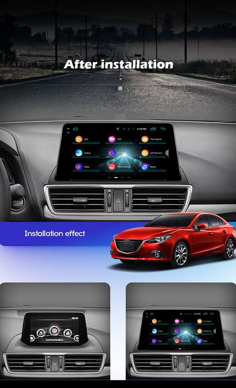 9" CarPlay Head Unit Android For Mazda 3 Axela 2013-2017 GPS Sat Nav DAB+ Radio