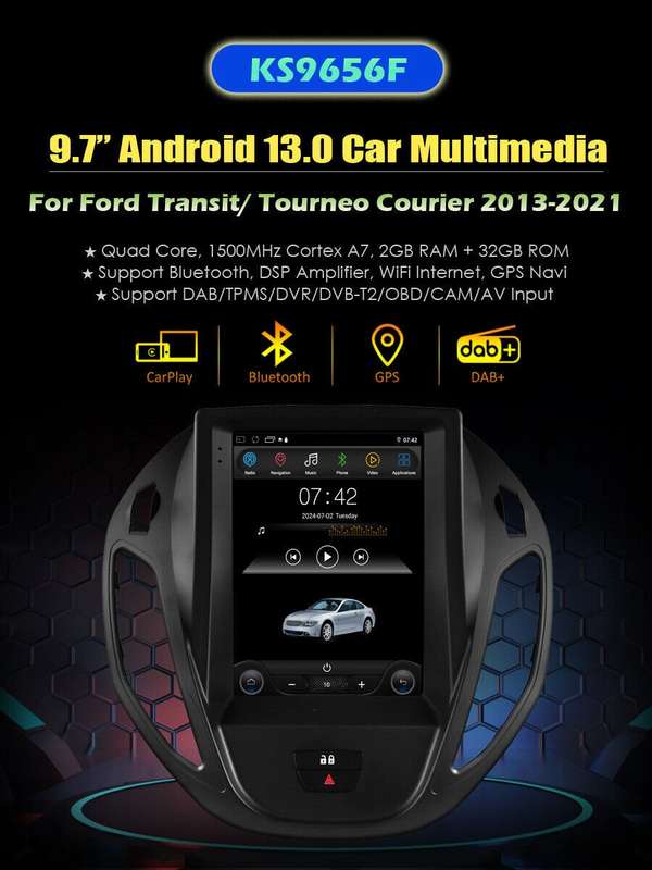For Ford B-MaX Transit Tourneo 2013-2021 Car Stereo DAB+ Radio Navi Android Auto