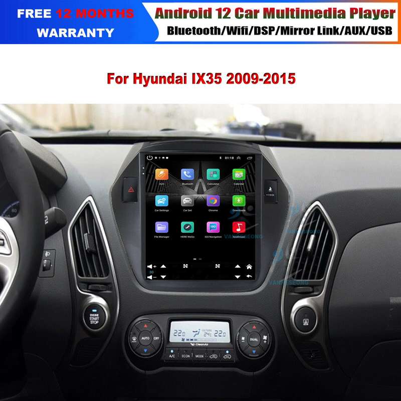 9.7" Car Radio For Hyundai IX35 2009-2015 Android12 Stereo Head Unit GPS Sat Nav