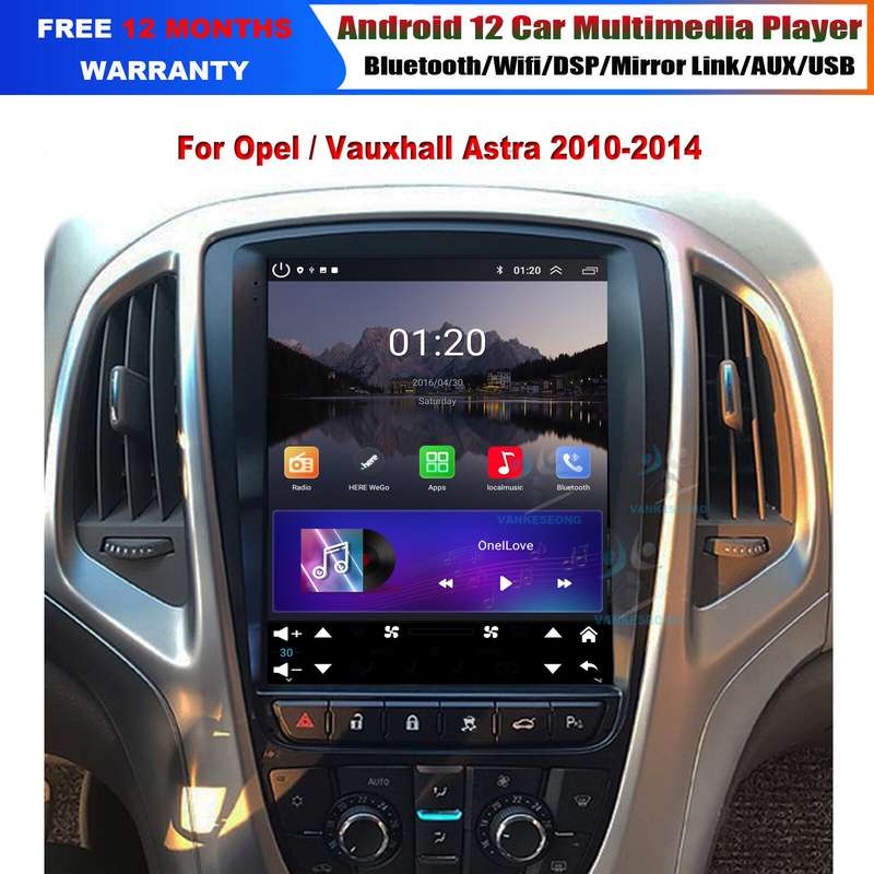 For Vauxhall Astra 2010-2014 Android Car Stereo Multimedia Player DAB Radio GPS
