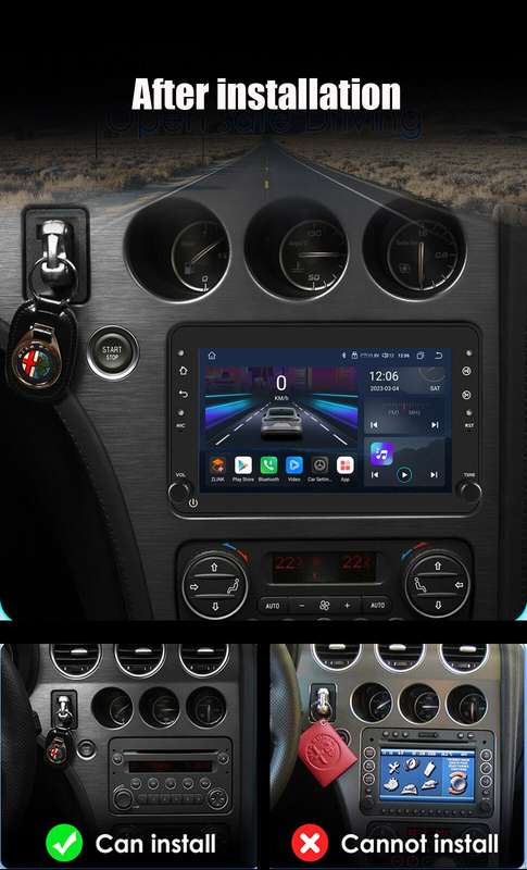 7" Android 13 CarPlay DAB Radio Car Stereo GPS Sat Nav for Alfa Romeo Spider 159