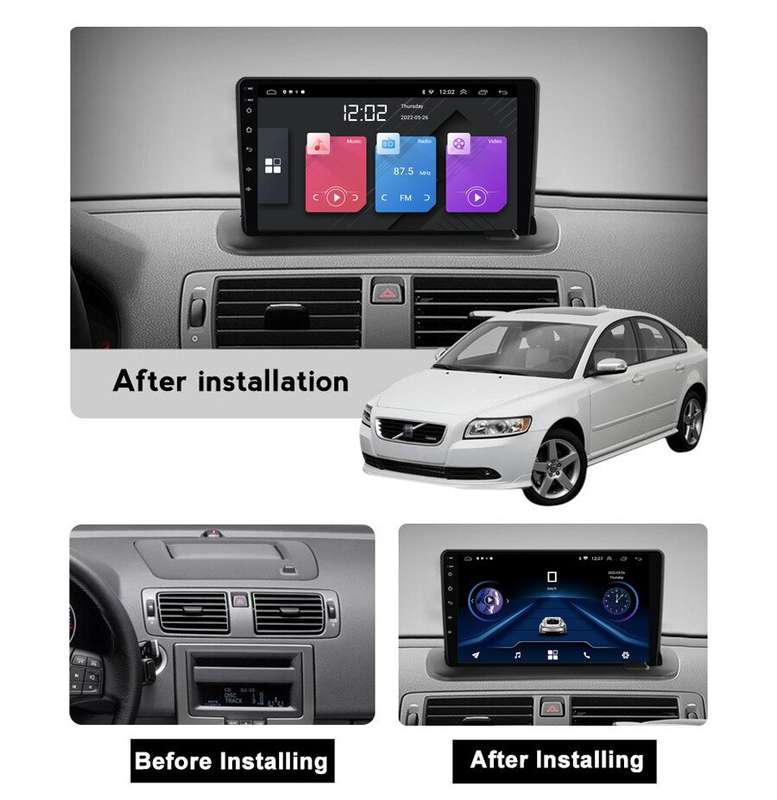 For Volvo S40 C30 C70 Car Stereo Android 11 9"GPS Sat Nav DAB+Radio Head Unit BT