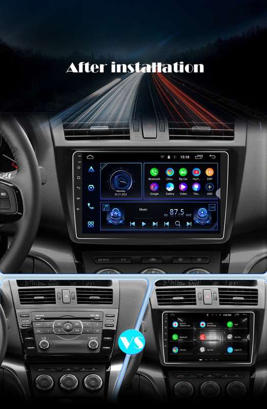 9" For Mazda 6 2007-2012 Android12 Car Radio Stereo GPS Sat Nav WIFI BT DAB+DSP