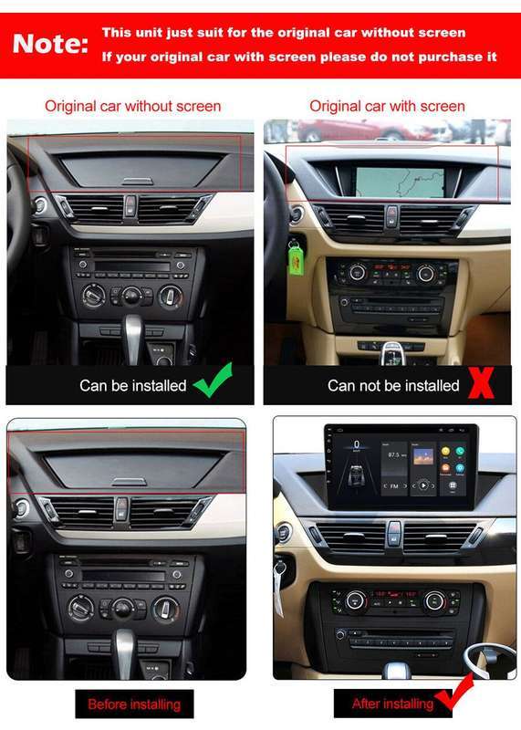 Android Auto CarPlay For BMW X1 E84 2009-2012 Radio Stereo GPS Sat Nav Head Unit