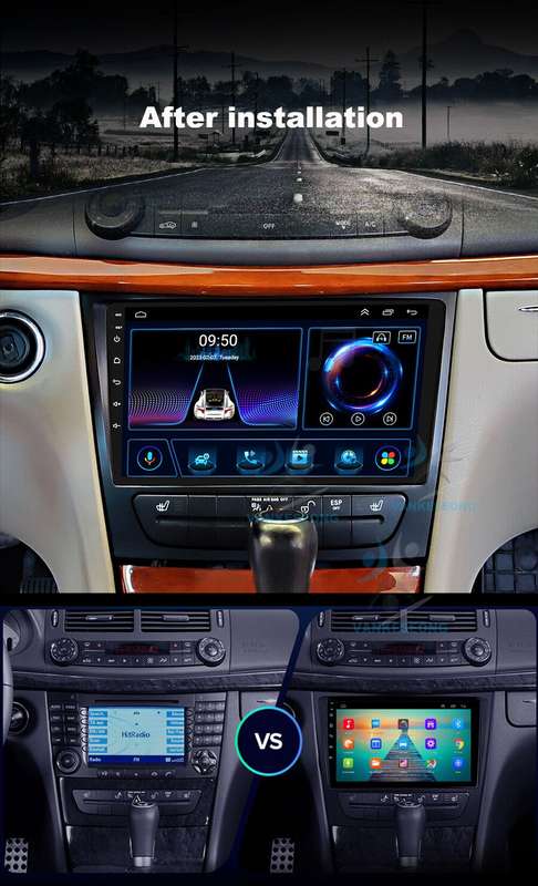 9"Android12 Car Stereo DAB Radio GPS Sat Nav For Mercedes Benz E-Class W211 E200