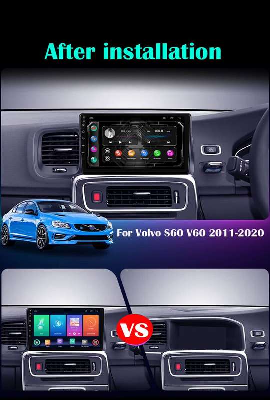 9" Android 13 Car Radio Multimedia Player Stereo GPS For Volvo S60 V60 2011-2020